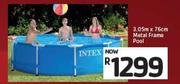 Intex 3.05m x 76cm Metal Frame Pool