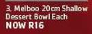 Melboo 20cm Shallow Dessert Bowl-Each
