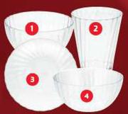 Clear Swirl 25cm Dinner Plate-Each