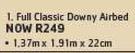 Intex Full Classic Downy Airbed-1.37m x 1.91m x 22cm