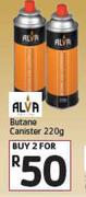 Alva Butane Canister-2 x 220g