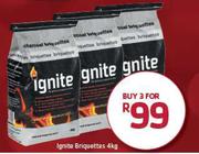  Ignite Briquettes-3 x 4Kg