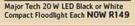 Major Tech 20W LED Black Or White Compact Floodlight-Each