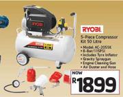 Ryobi 5 Piece Compressor Kit AC-2055K-50Ltr