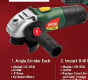 Ryobi Angle Grinder HG-650-Each