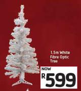 1.5m White Fibre Optic Tree