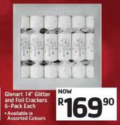 Glenart 14" Glitter & Foil Crackers 6 Pack-Each