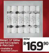 Glenart 14" Glitter And Foil Crackers-6's Pack
