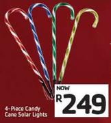 4 Piece Candy Cane Solar Lights