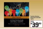 Toplites Battery Operated LED Ball Lights