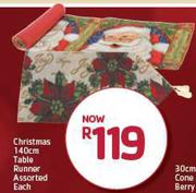 Christmas 140cm Table Runner Assorted-Each