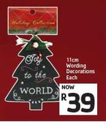 11cm Wording Decorations-Each