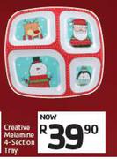 Creative Melamine 4 Section Tray