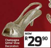 Champagne Glitter Shoe Decoration