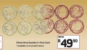 Wire Baubles 60mm 6 Pack-Each