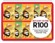 Simba Potato Chips Assorted-10 x 125g