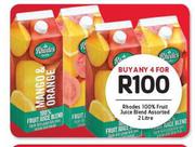 Rhodes 100% Fruit Juice Blend Assorted-4 x 2ltr