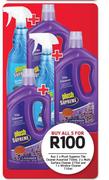 Plush Superior Tile Cleaner-2 x 750ml, Multi Surface Cleaner-2 x 275ml & Window Cleaner-1 x750ml