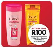 L'Oreal Elvive Shampoo Or Conditioner Assorted-2 x 400ml