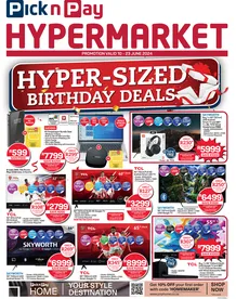 Pick n Pay Hypermarket Gauteng, Free state, North West : Birthday Specials (10 June - 23 June 2024)