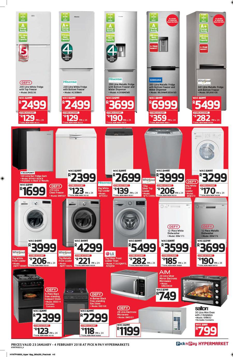 Pick N Pay Hypermarket Exclusive Hyper Savings(23 Jan 4 Jan 2018