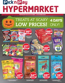 Pick n Pay Hypermarket : Treats At Scary Low Prices (31 October - 03 November 2024)