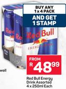 Red Bull Energy Drink-4X250ml Each