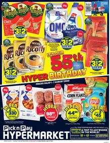 Pick n Pay Hypermarket Western Cape : It's Our 55th Hyper Birthday (01 August - 07 August 2022)