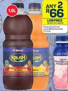 Clover Krush Fruit Juice Blend Assorted-Any 2 x 1.5L