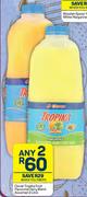 Clover Tropika Fruit Flavoured Dairy Blend Assorted-Any 2 x 2L