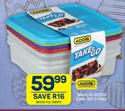 Addis Take & Go 600ml Saver Set-3 Pack