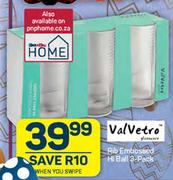 Valvetro Rib Embossed Hi Ball 3 Pack
