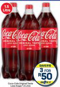 Coca Cola Original Taste Less Sugar-For 3 x 1.5L