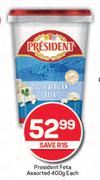 President Feta Assorted-400g Each