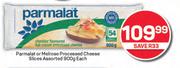 Parmalat Or Melrose Processed Cheese Slices Assorted-900g Each