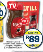 Nescafe Classic Instant Coffee 200g Or Refill 230g-Each