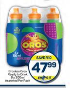 Brookes Oros Ready To Drink Assorted-6 x 300ml Per Pack