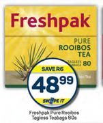 Freshpak Pure Rooibos Tagless Teabags-80s