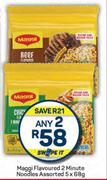 Maggi Flavoured 2 Minute Noodles Assorted-Any 2 x 5 x 68g