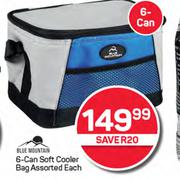 Blue Mountain 6 Can Soft Cooler Bag Assorted