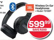 JBL Wireless On-Ear Headphones T510BT
