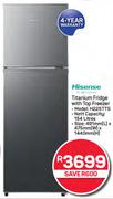 Hisense 154Ltr Titanium Fridge With Top Freezer H225TTS