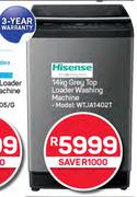 Hisense 14Kg Grey Top Loader Washing Machine WTJA1402T
