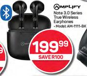 Amplify Note 3.0 Series True Wireless Earphone AM-1111-BK