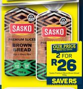 Sasko Premium Slices Brown Bread-For 2 x 700g