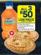 2 Pies Plus Any 1 Carbonated Soft Drink Assorted-All 3