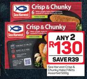 Sea Harvest Crisp & Chunky Hake Fillets Assorted-Any 2 x 500g
