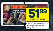 Eskort Gold Medal Pork Sausages Assorted-375g Each