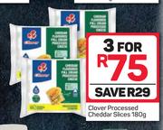 Clover Processed Cheddar Slices-For 3 x 180g