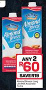 Almond Breeze Long Life Milk Assorted-Any 2 x 1L